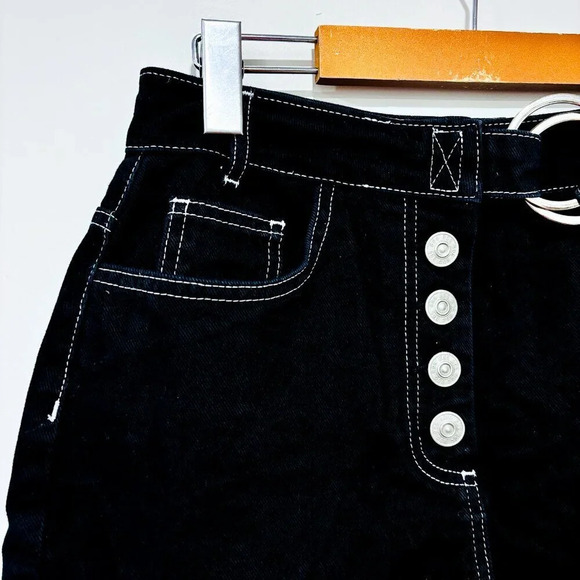 BDG Urban Outfitters Kirby Black Denim Button-Through Skirt - Picture 5 of 9